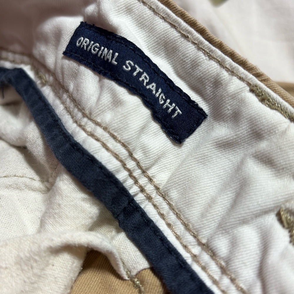 American Eagle Outfitters Dark Khaki Original Straight Pants 32x32 - Picture 5 of 11